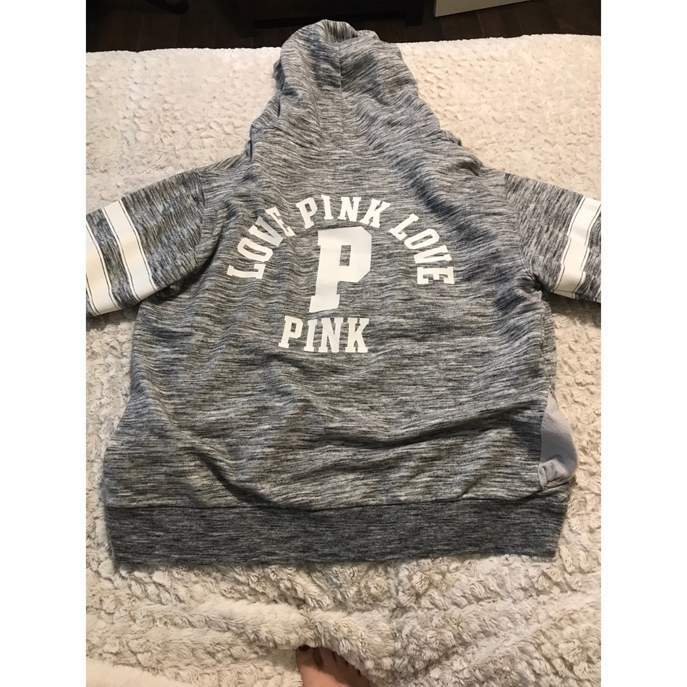 Women's Gray Victoria's Secret Pink Hoodie Size S
